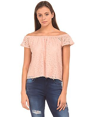 Aeropostale Lace Off Shoulder Top Aeropostale Lace Off Shoulder Top