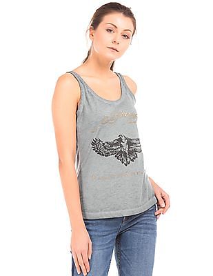 EdHardy Women Washed Printed Tank Top EdHardy Women Washed Printed Tank Top