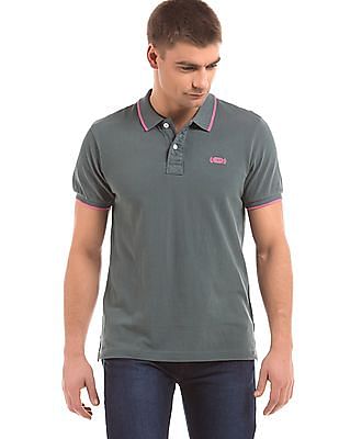 Flying Machine Regular Fit Pique Polo Shirt Flying Machine Regular Fit Pique Polo Shirt