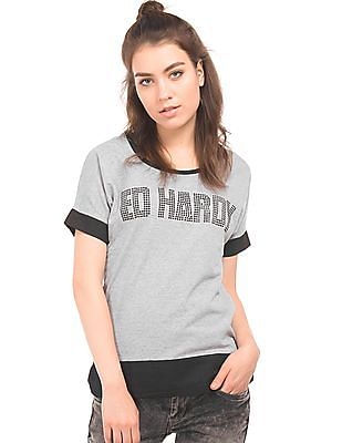 EdHardy Women Embellished Regular Fit Top EdHardy Women Embellished Regular Fit Top