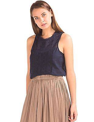 GAP Crochet Pintuck Tank GAP Crochet Pintuck Tank
