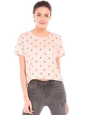 Aeropostale Printed Crop Top Aeropostale Printed Crop Top