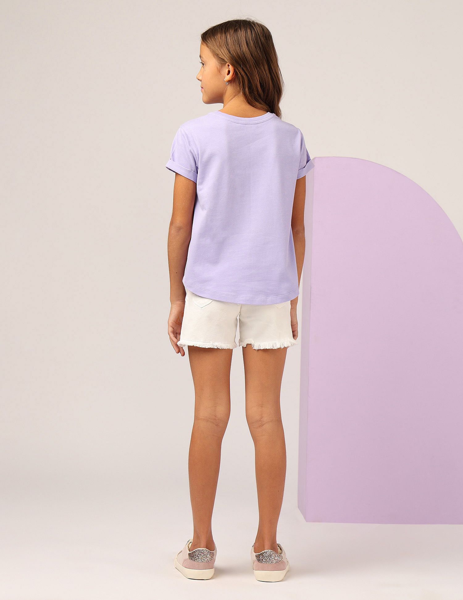 U.S. Polo Assn. Kids Girls Sequins Detailed Relaxed Fit T-Shirt