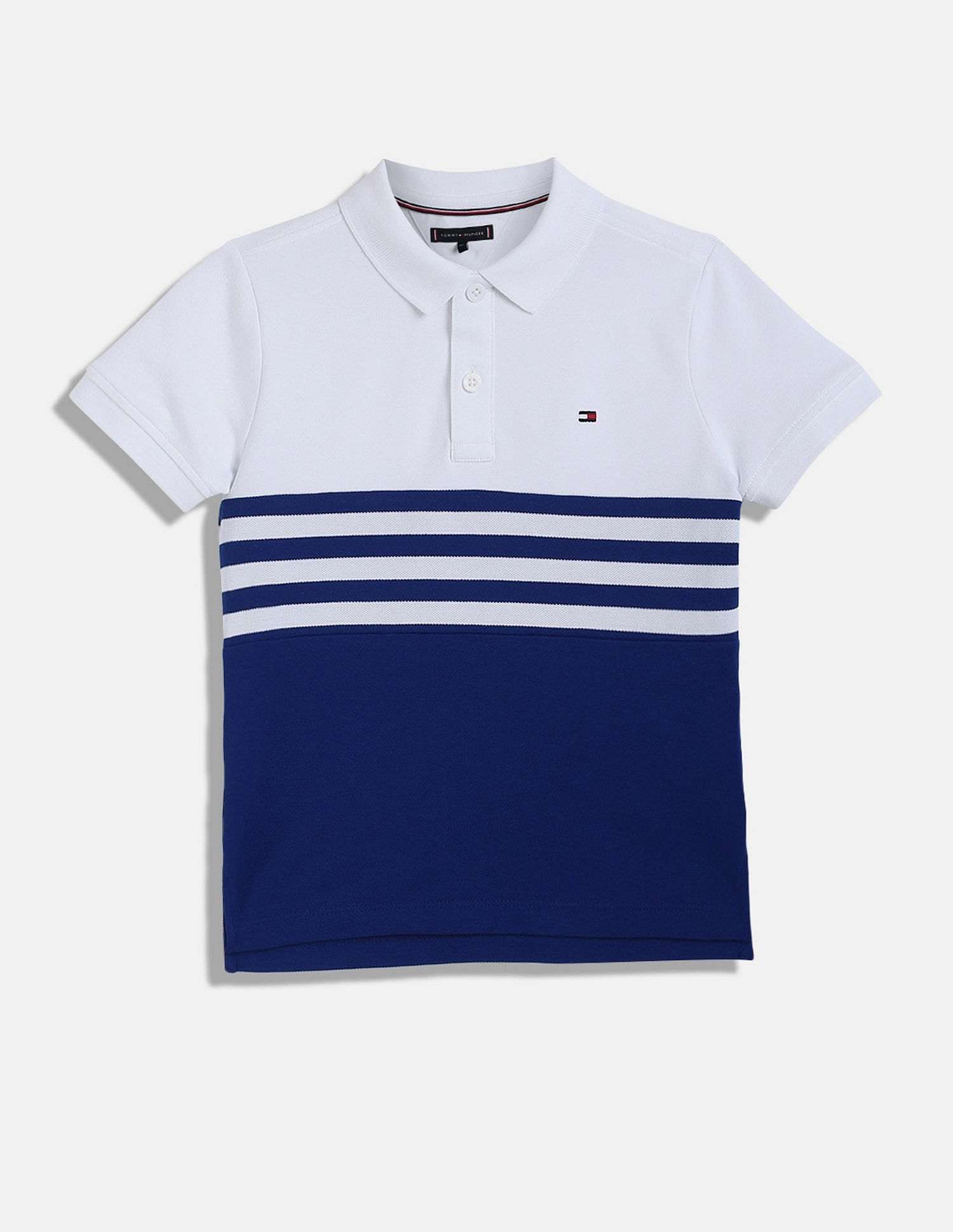 Tommy Hilfiger Kids Boys Colorblock Regular-Fit Cotton Polo T-Shirt