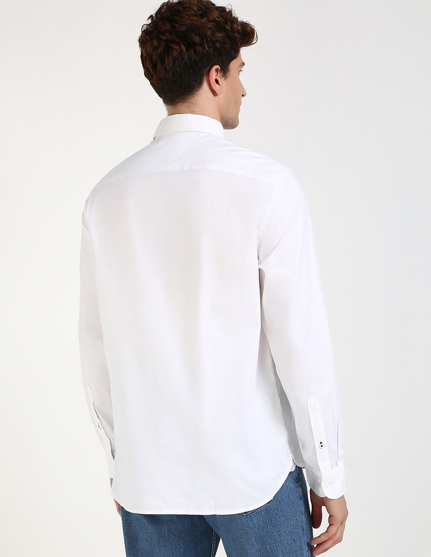 Tommy Hilfiger Solid Regular-Fit Cotton Shirt