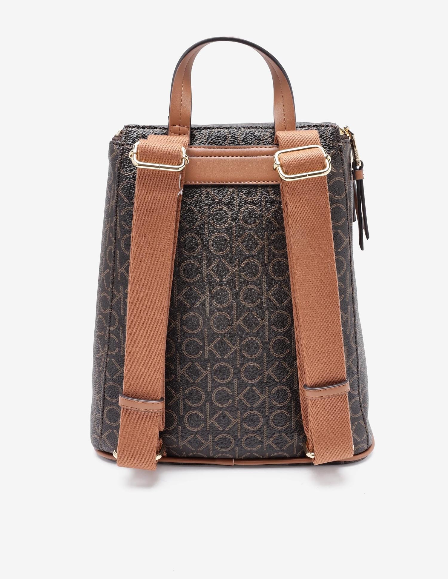Buy Calvin Klein Logo Brown PVC Backpack - NNNOW.com