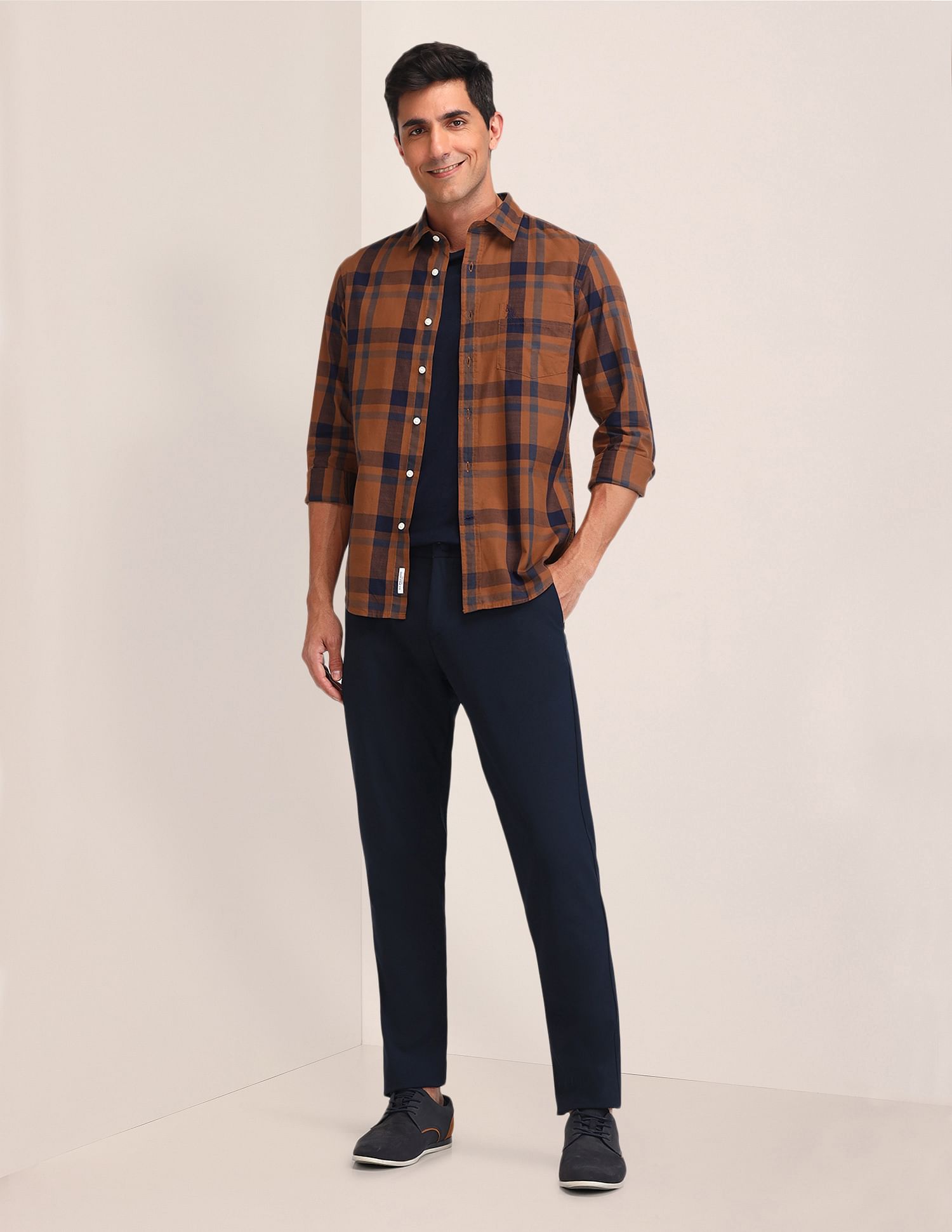 U.S. Polo Assn. Slim Fit Tartan Checked Shirt