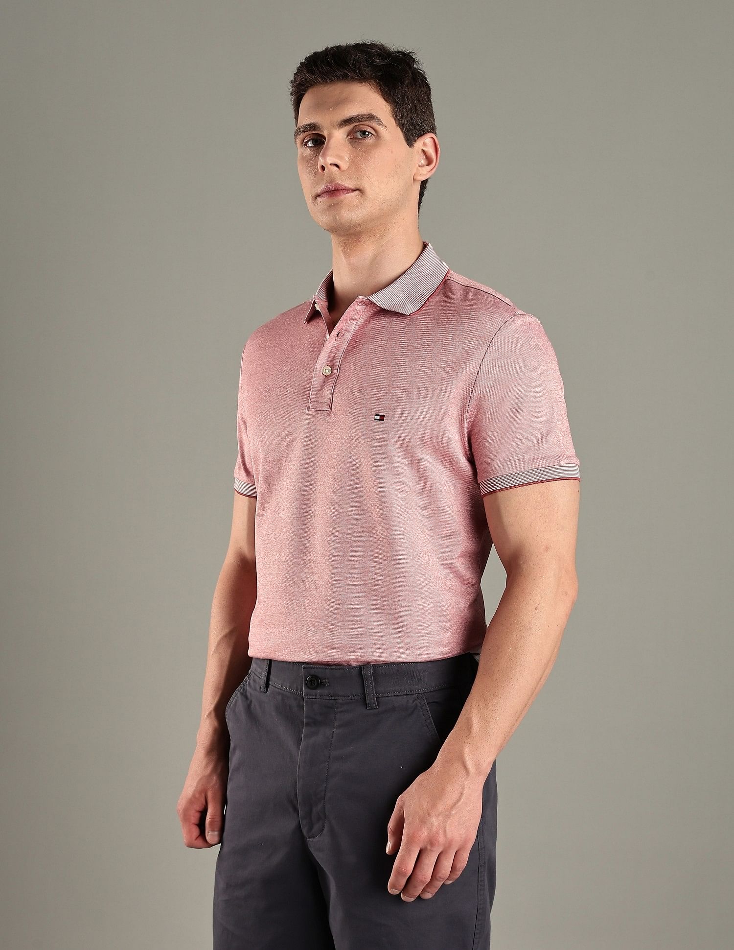 Tommy Hilfiger Printed Regular-Fit Cotton Polo T-Shirt