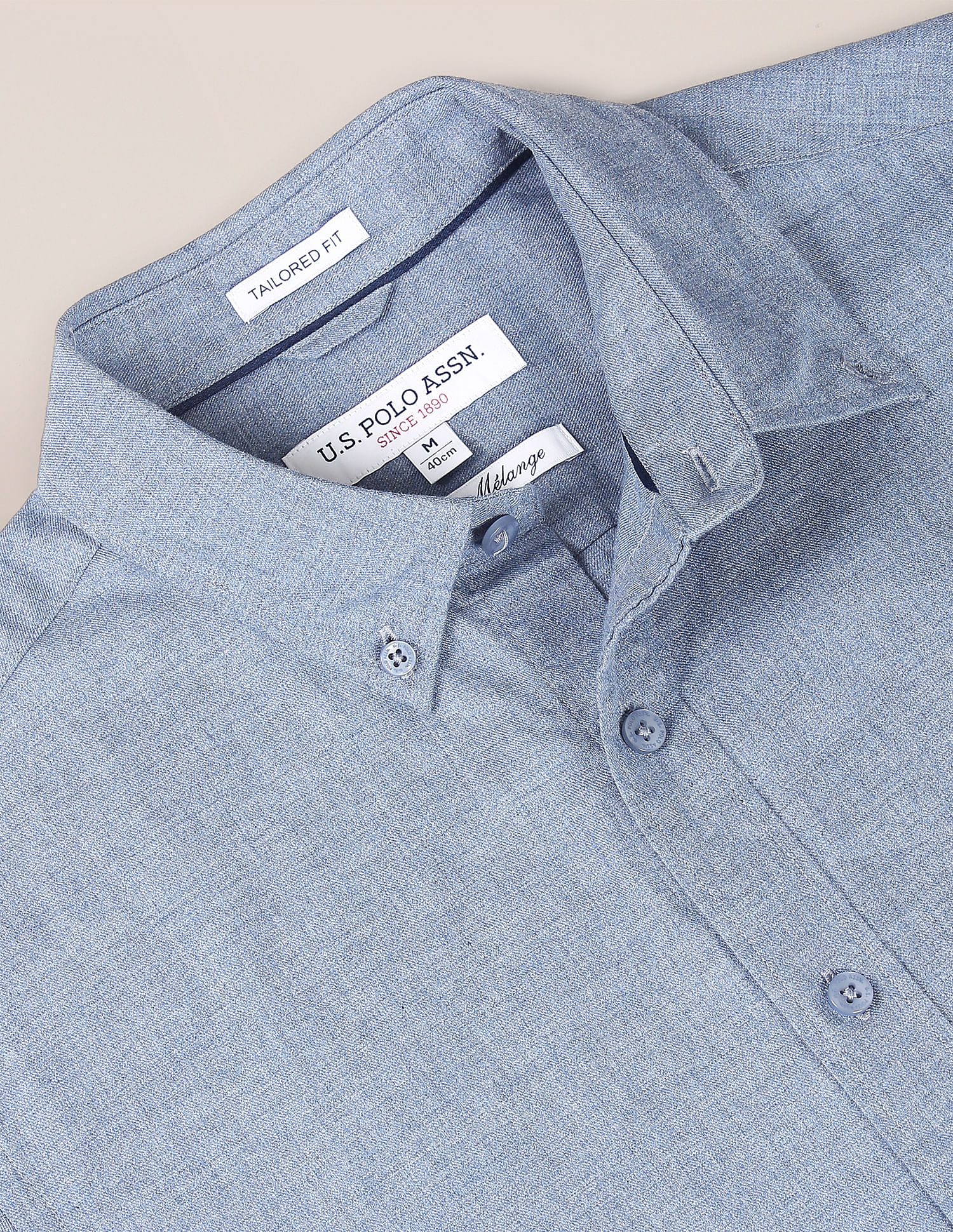 U.S. Polo Assn. Cutaway Collar Heathered Shirt