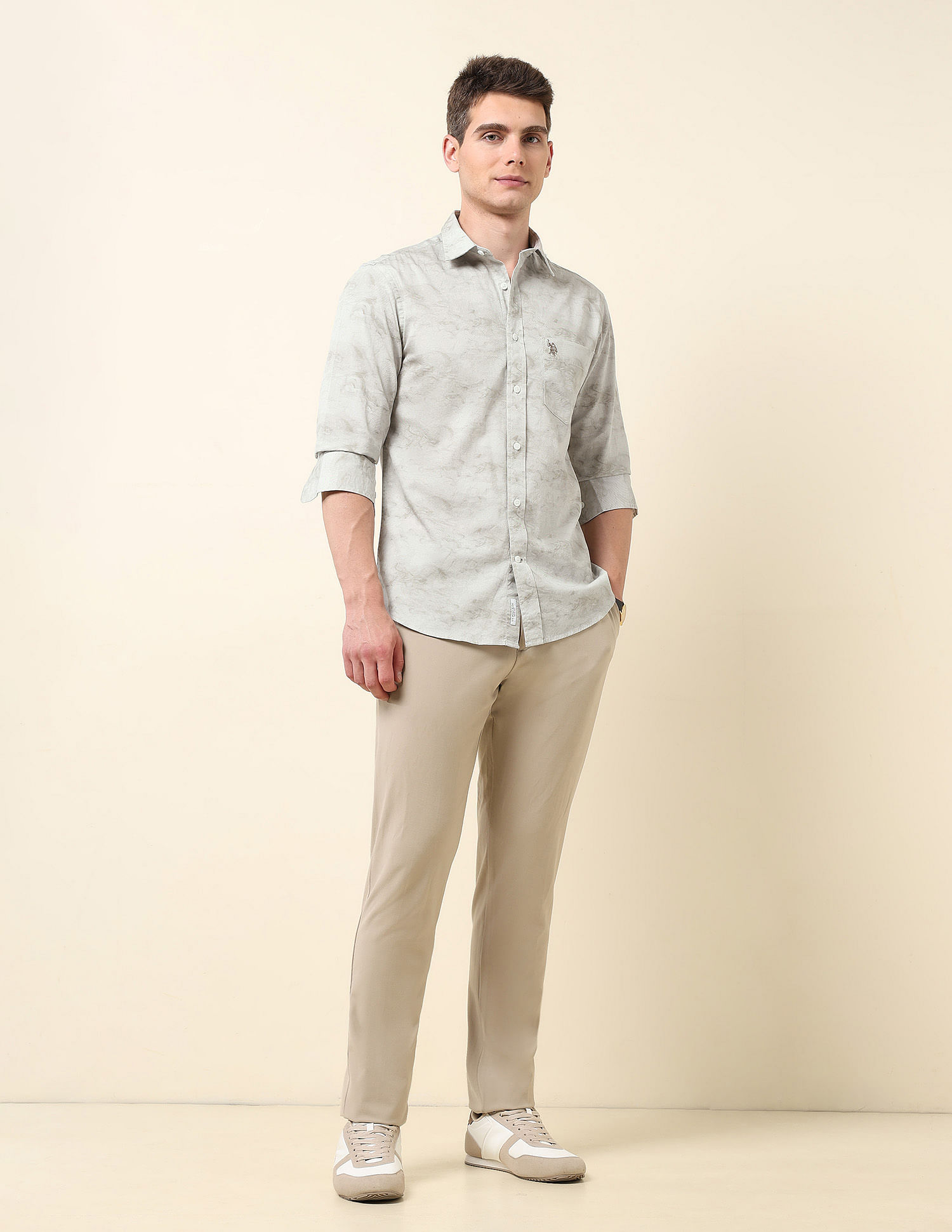 U.S. Polo Assn. Abstract Printed Twill Shirt