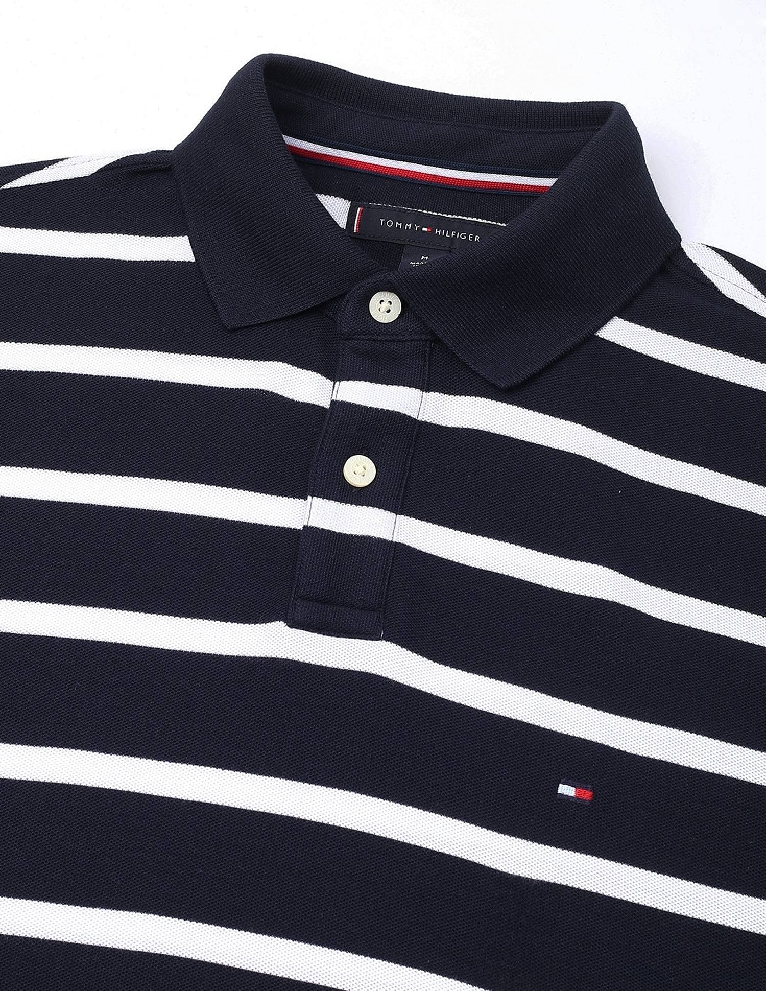 Tommy Hilfiger Striped Regular-Fit Cotton Polo Shirt