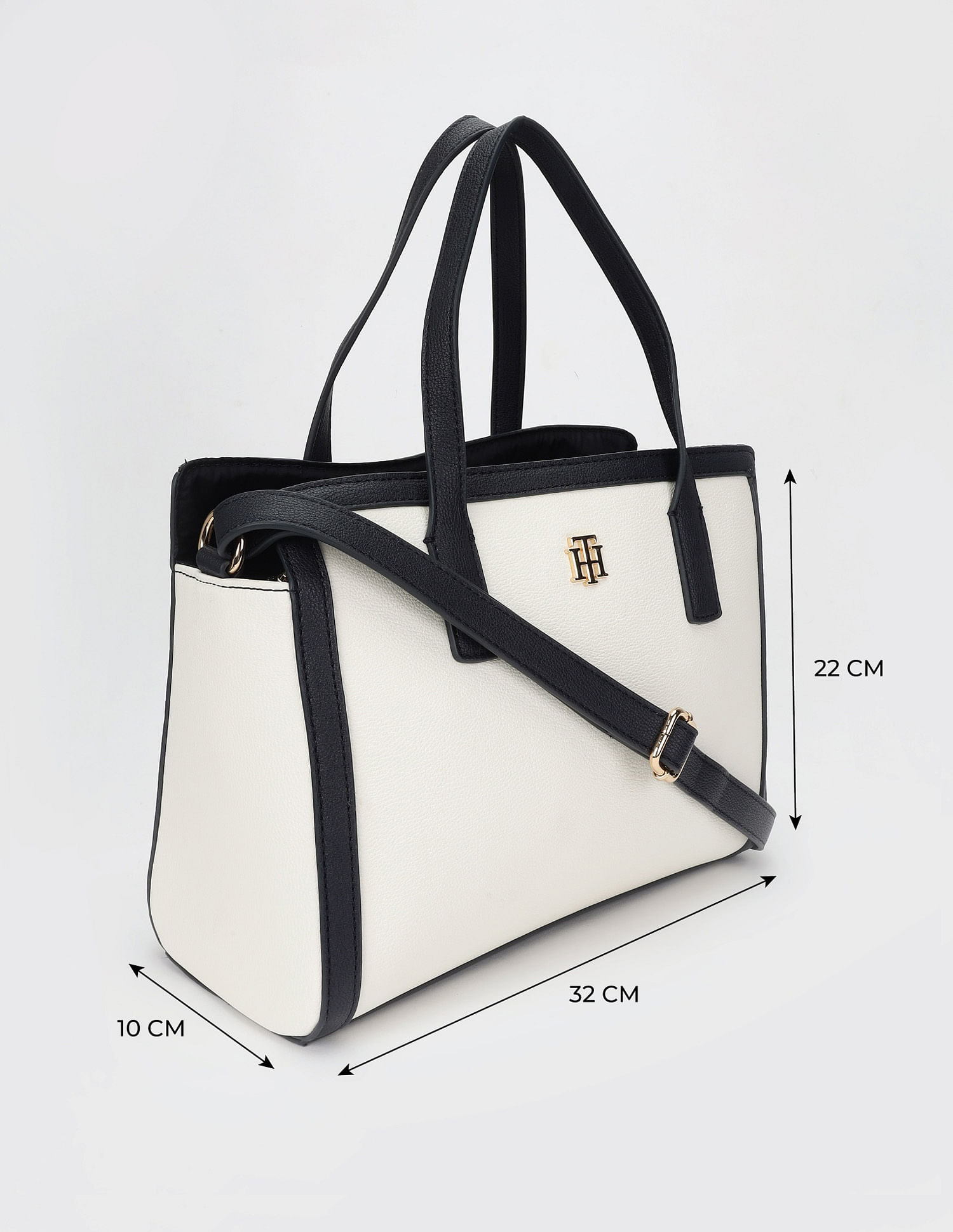 Tommy Hilfiger Solid Blue Pu Hand Bag