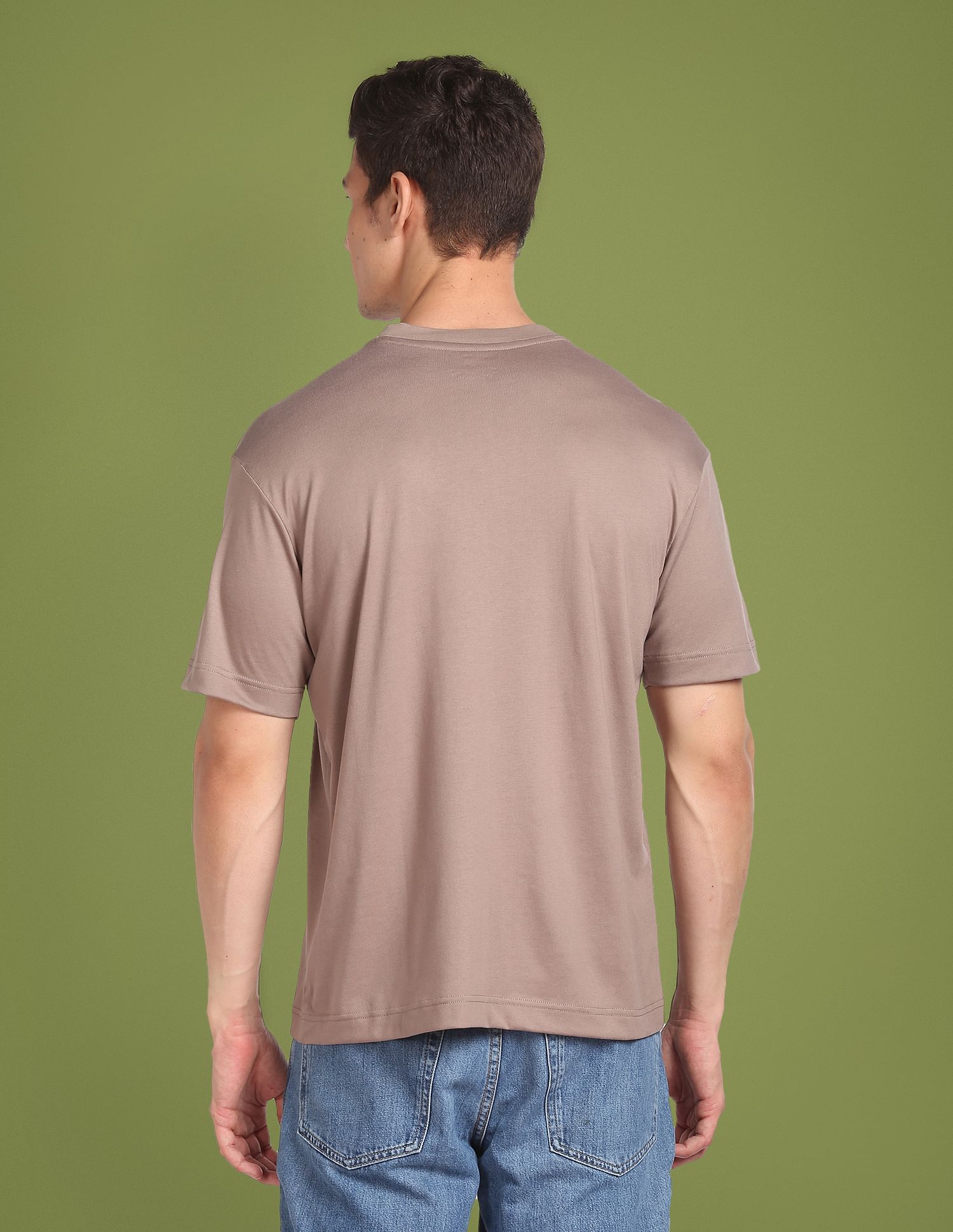 Flying Machine Solid Oversized T-Shirt