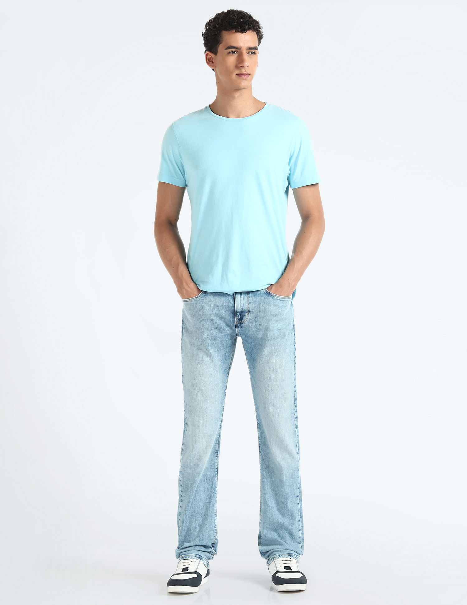 Flying Machine Relax Straight Fit Stone Wash Jeans