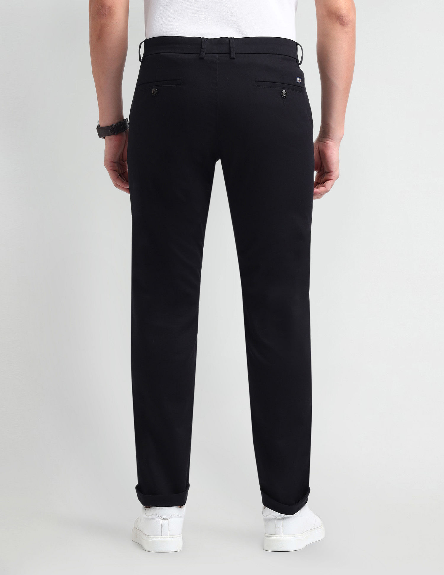 Arrow Sport Slim Fit Flat Front Trousers
