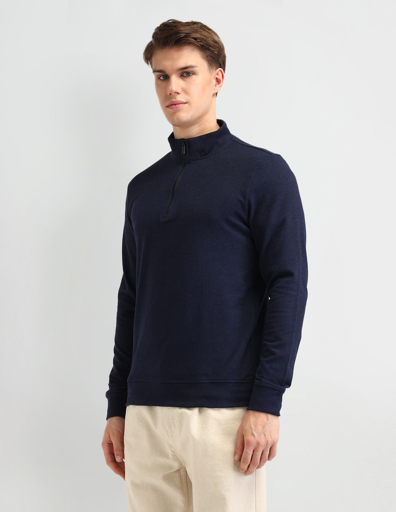 Arrow Textured Regular Fit Sweatshirt