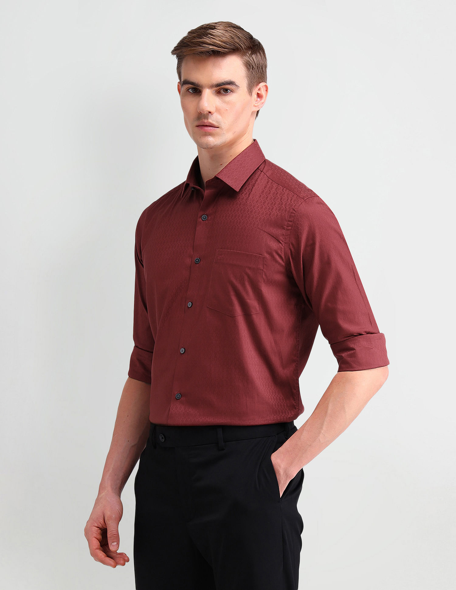 Arrow Brooklyn Fit Textured Dobby Shirt