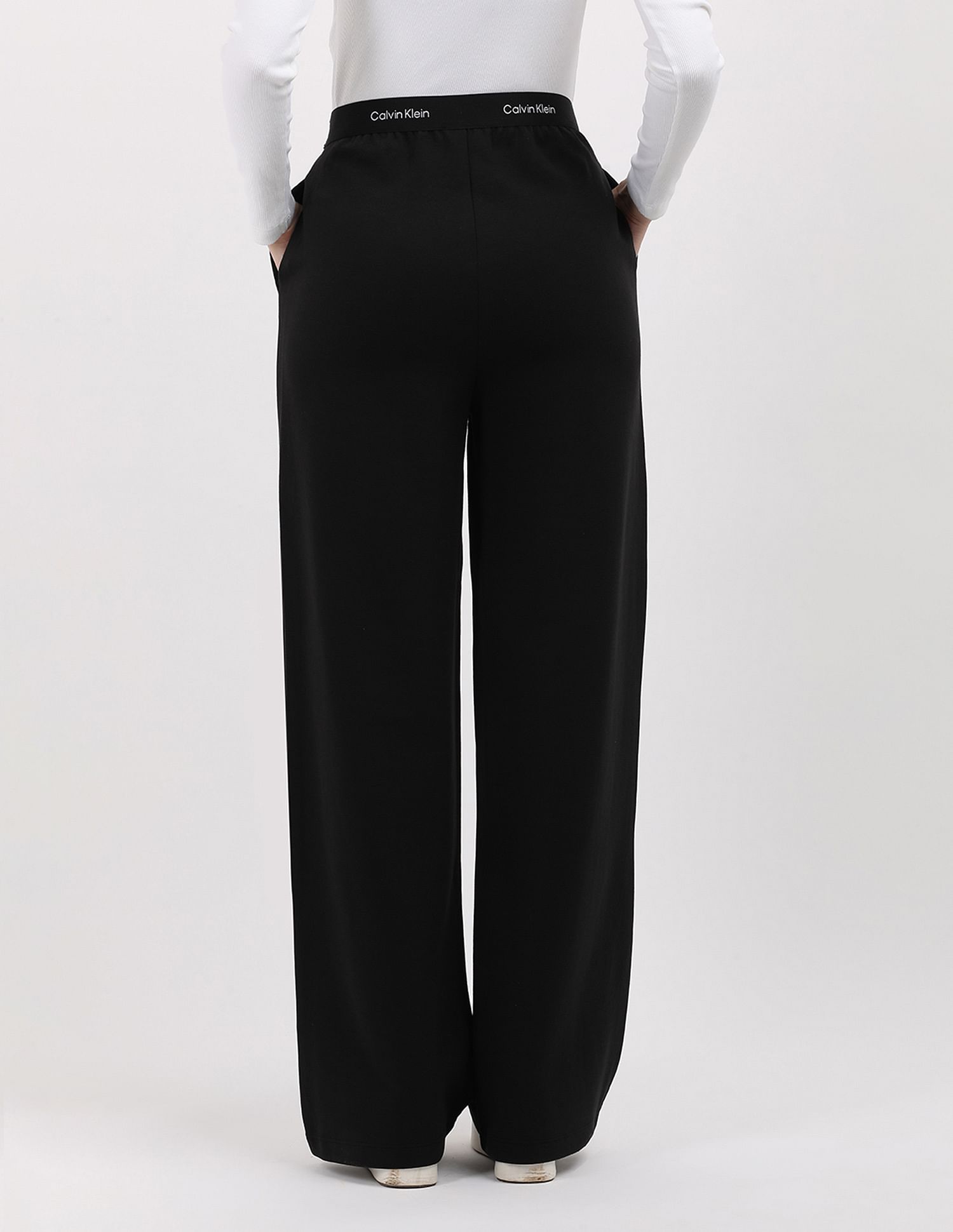 Calvin Klein Mid Rise Brand Elasticized Track Pants