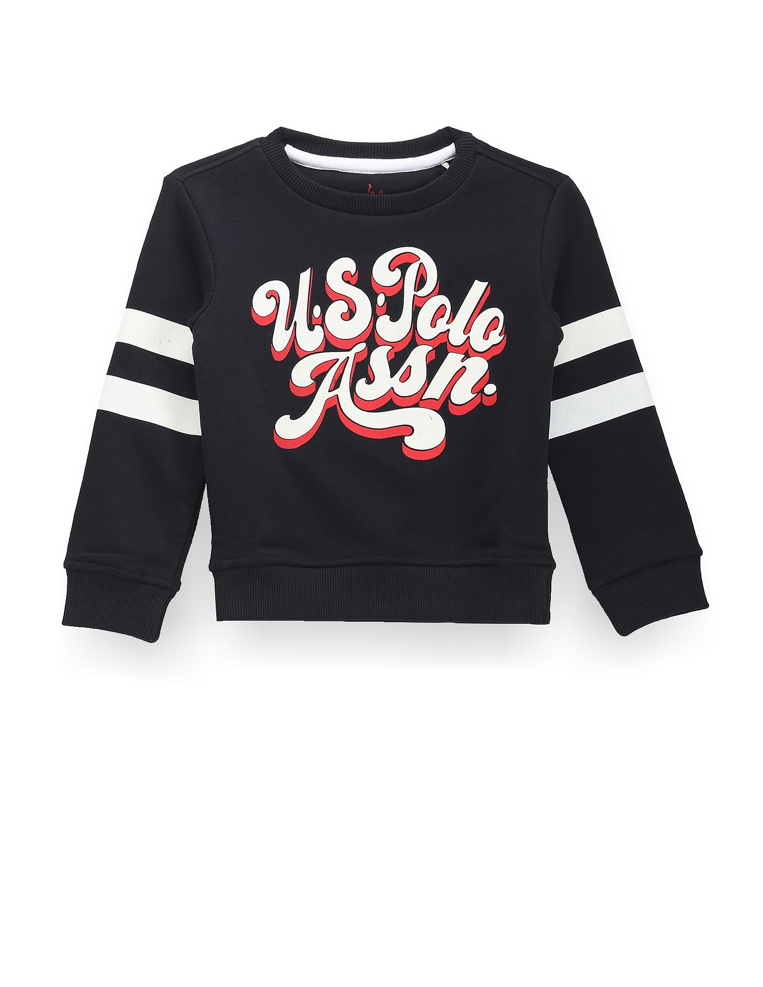 Buy U.S. Polo Assn. Kids Solid Crew Neck Cotton Sweatshirt - NNNOW.com