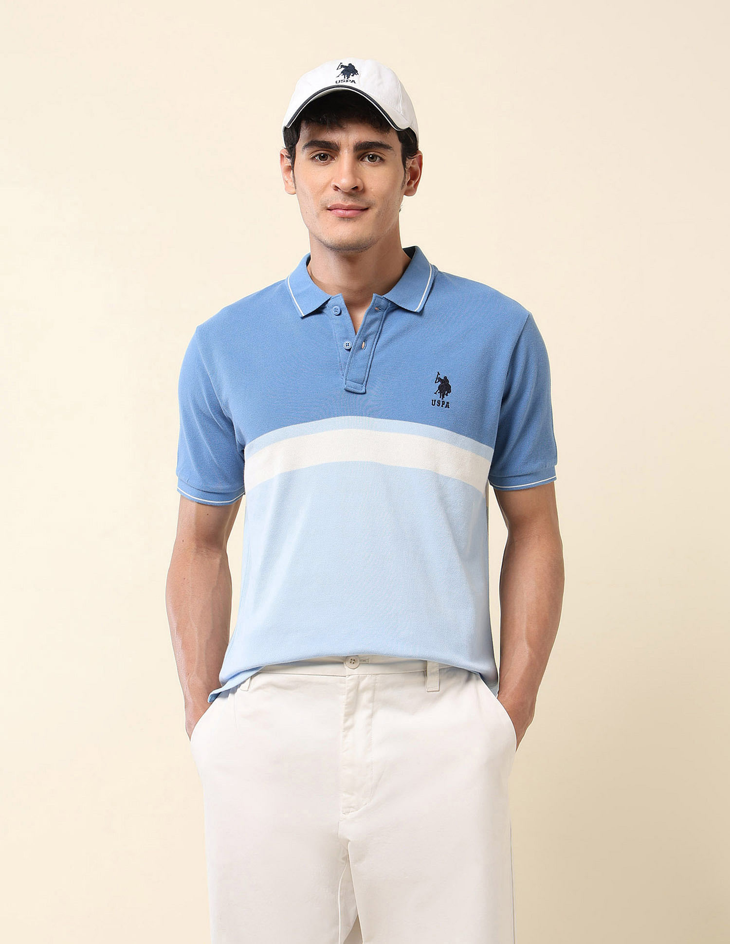 U.S. Polo Assn. Colourblocked Summer Splash Polo Shirt