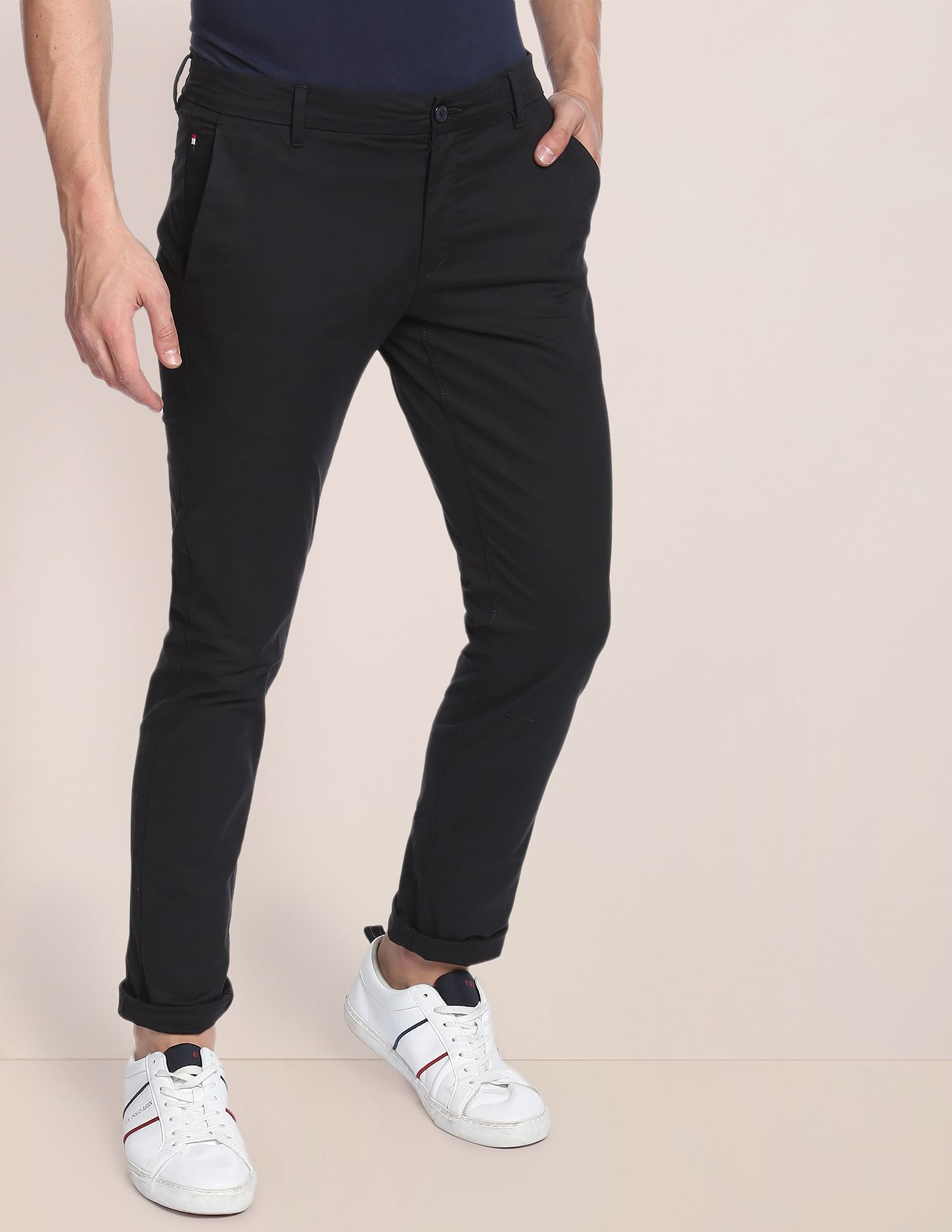 U.S. Polo Assn. Twill Textured Casual Trousers