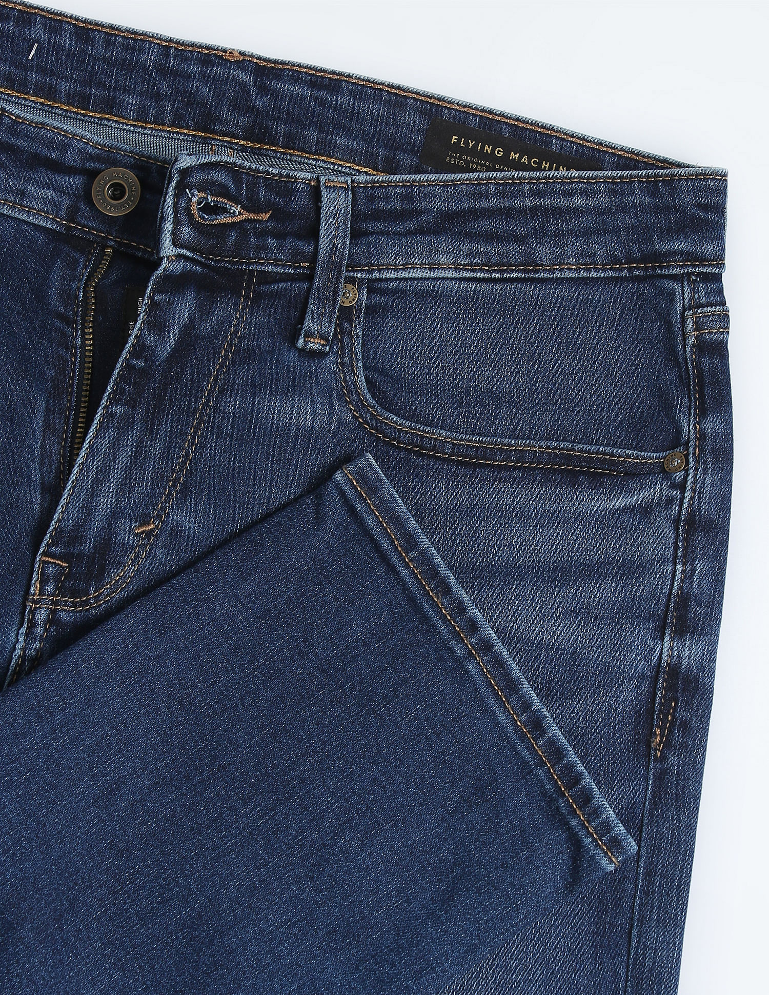 Flying Machine Freddie Slim Straight Stone Wash Jeans