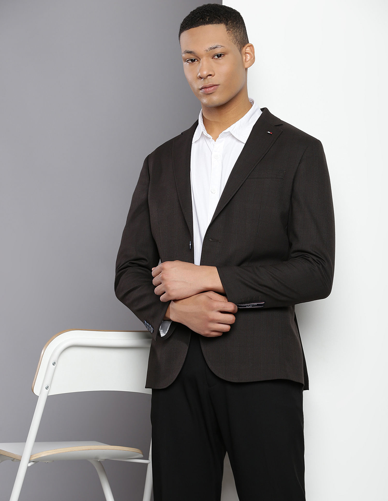 Tommy Hilfiger Check Print Regular Fit Blazer