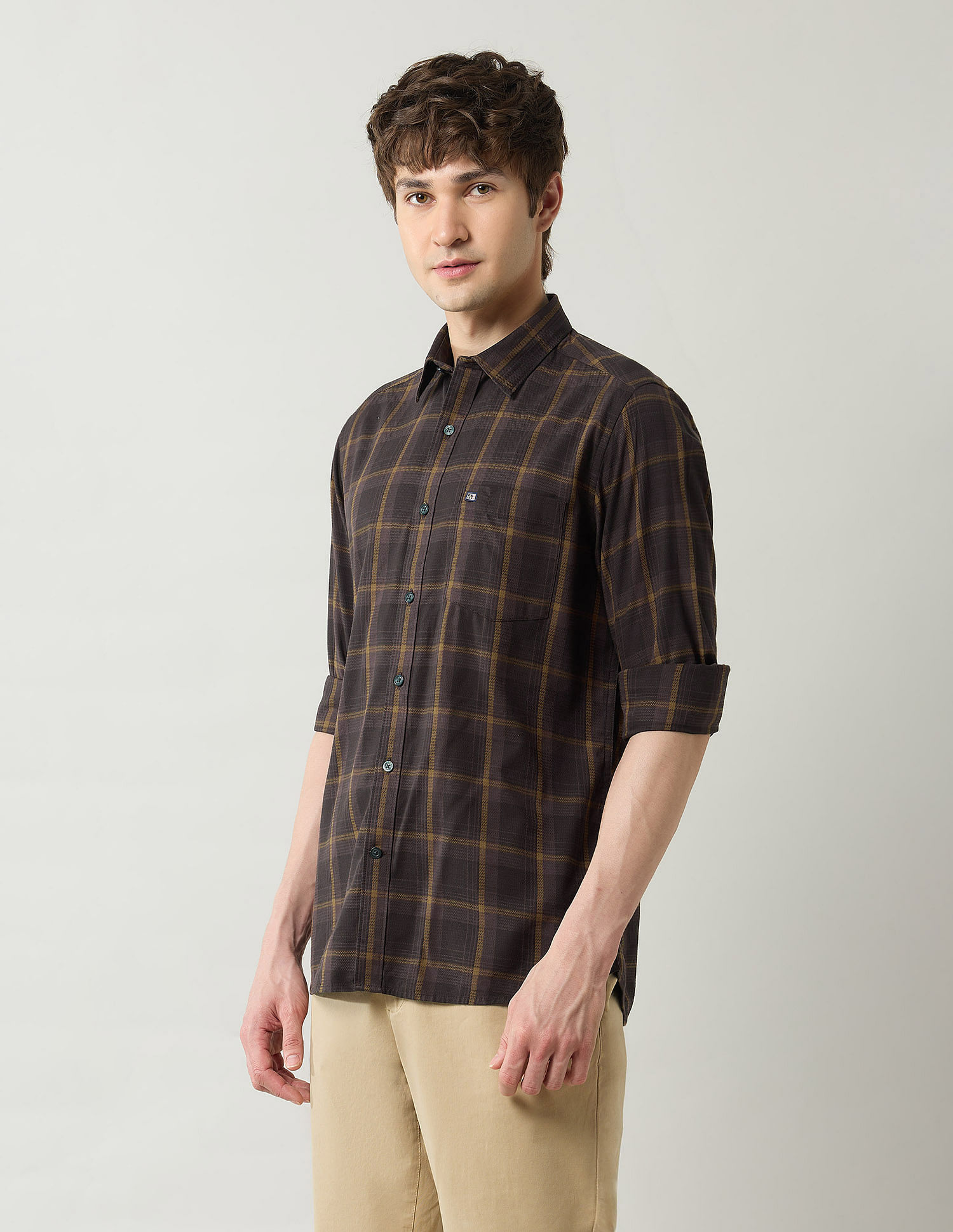 Arrow Sport Grid Tattersall Checked Dobby Shirt