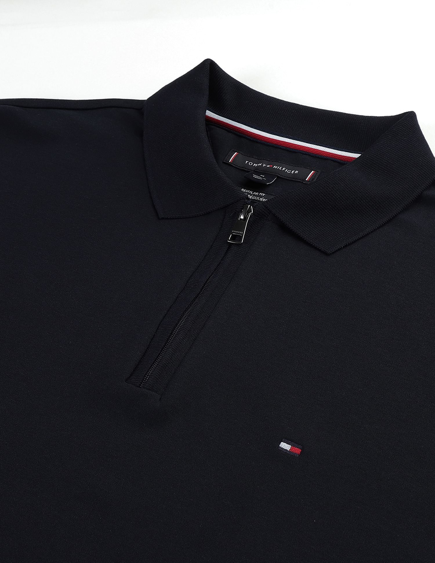 Tommy Hilfiger Pure Cotton Zipper Polo Shirt