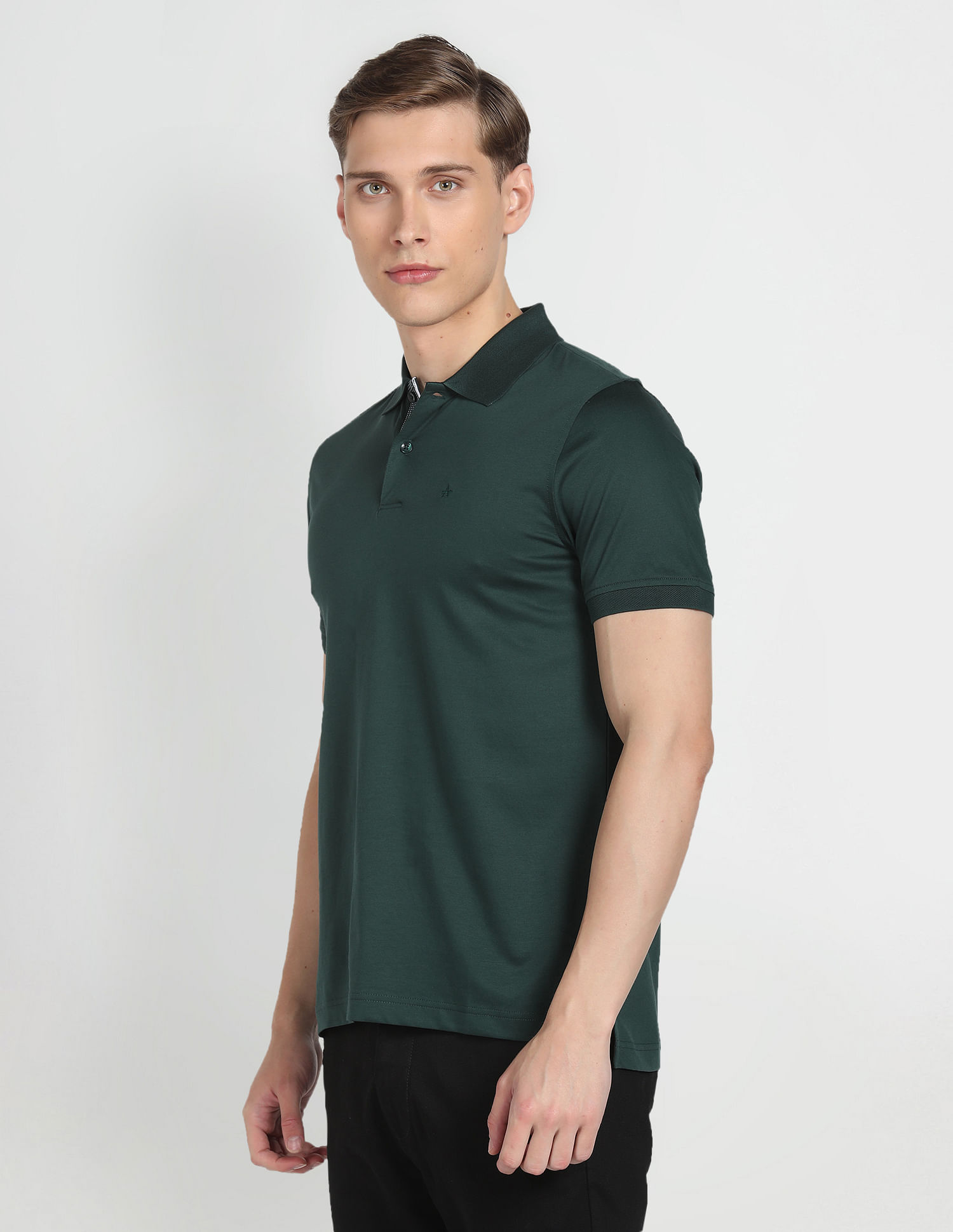 Arrow Cotton Solid Polo Shirt