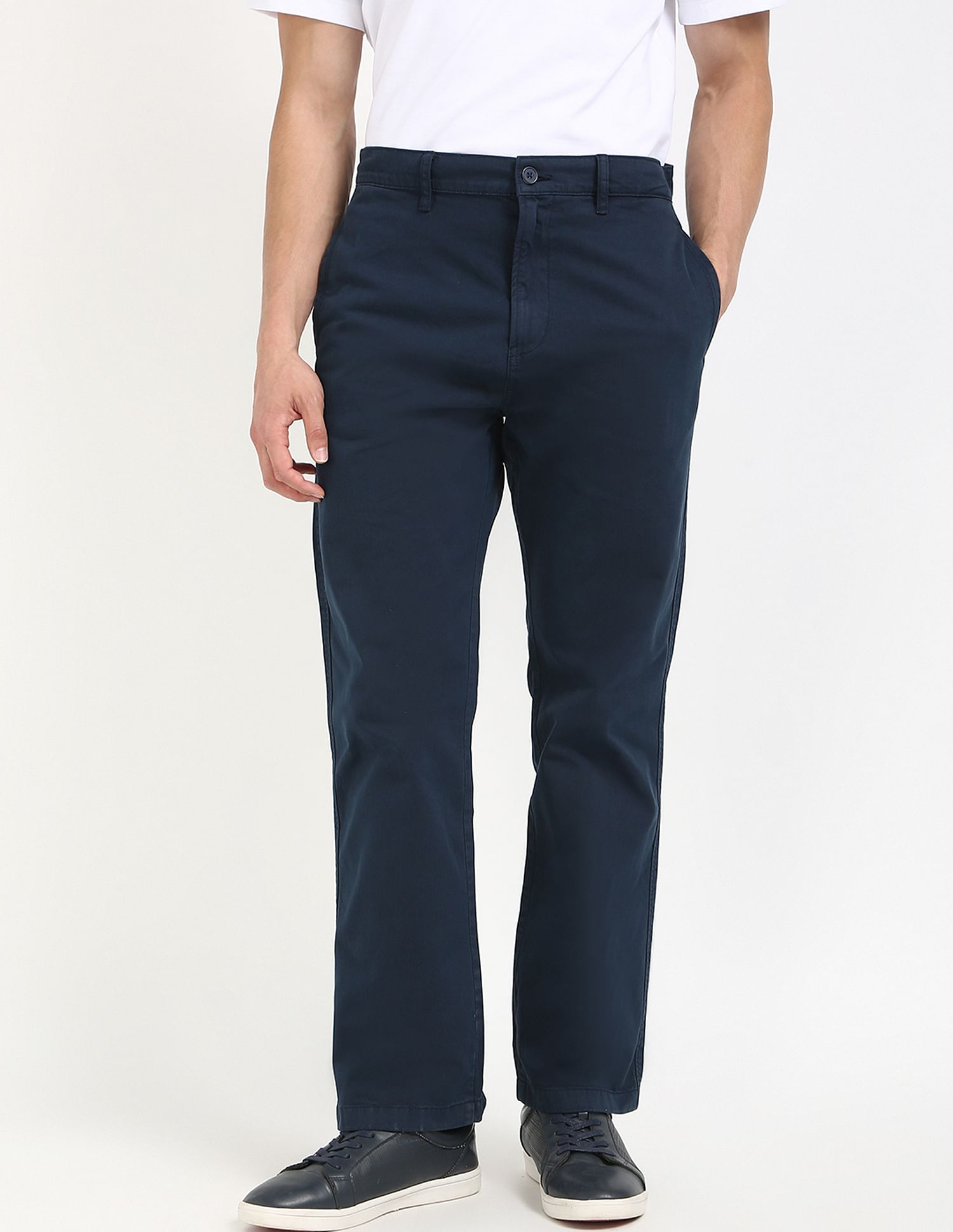 Tommy Hilfiger Kids Navy Solid Trousers for Professional Style