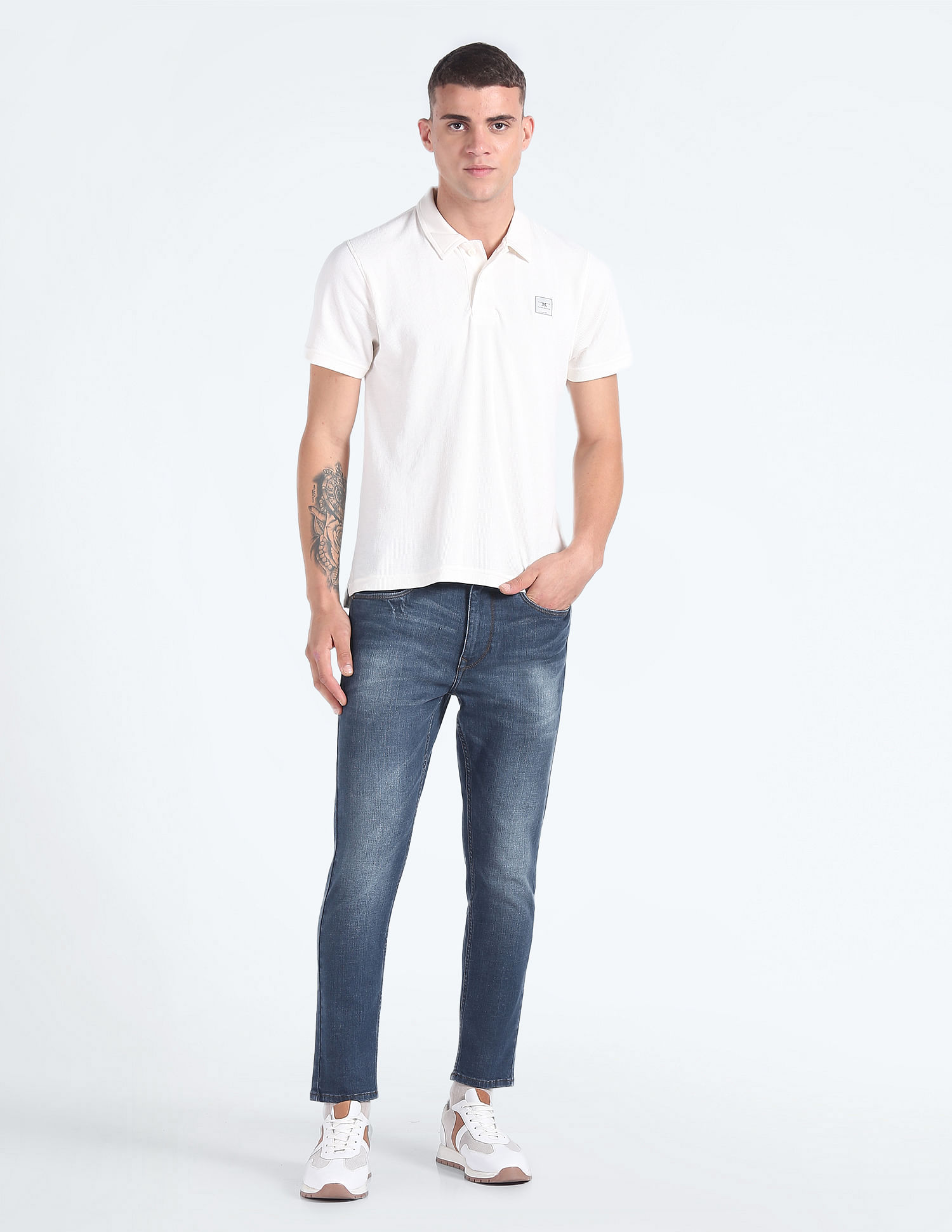 Flying Machine Mankle Slim Fit Whiskered Jeans