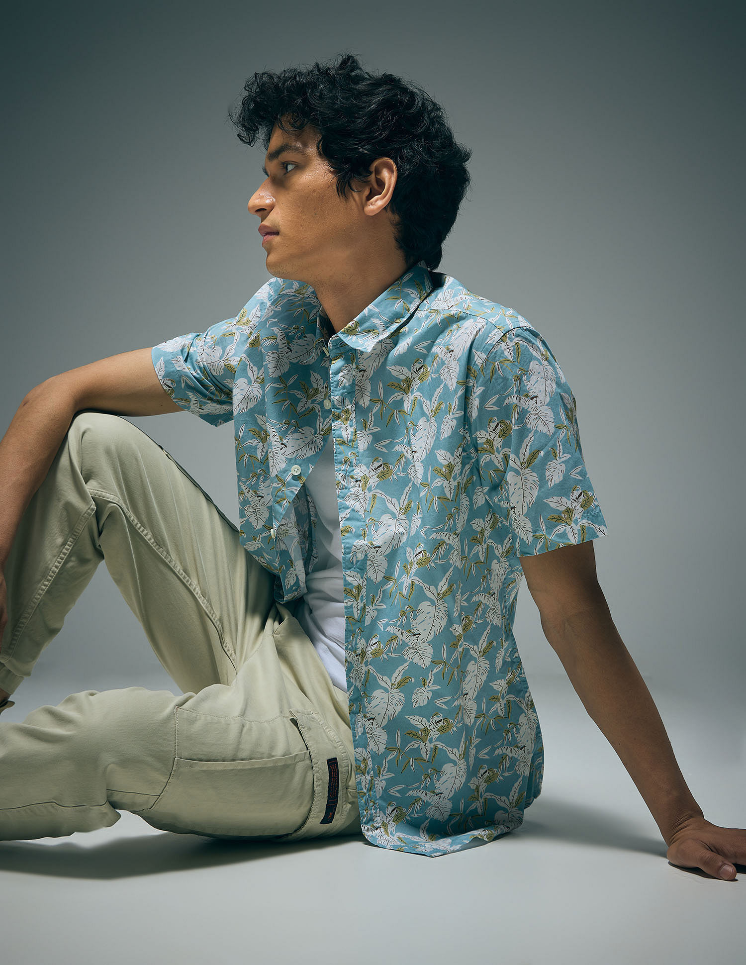Flying Machine Tropical Print Slim Fit Shirt