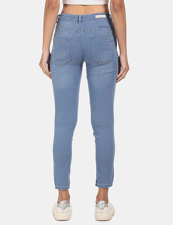 Flying Machine Women Twiggy Super Skinny Fit Stone Wash Jeans