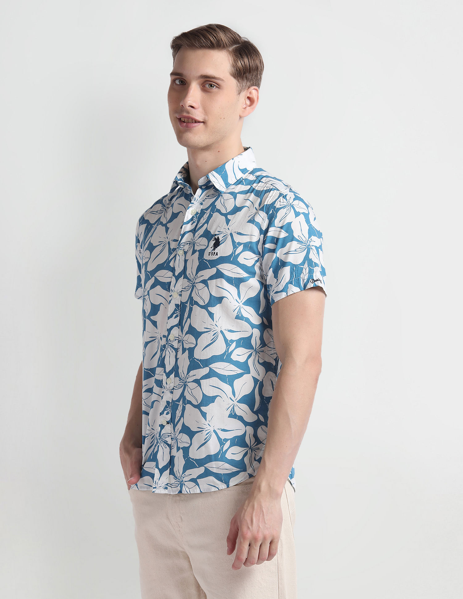 U.S. Polo Assn. Denim Co. Floral Print Cotton Shirt