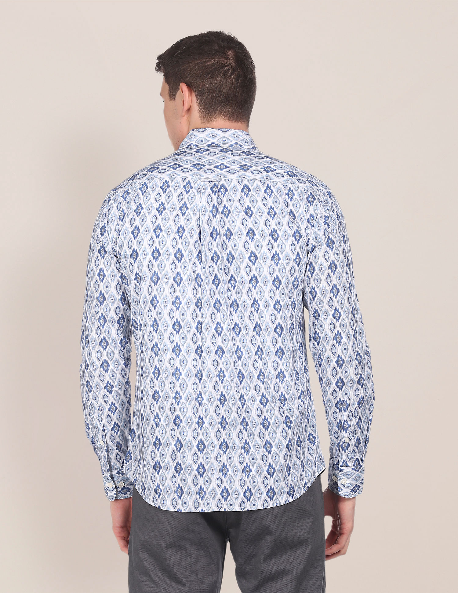 U.S. Polo Assn. Spread Collar Aztec Print Casual Shirt