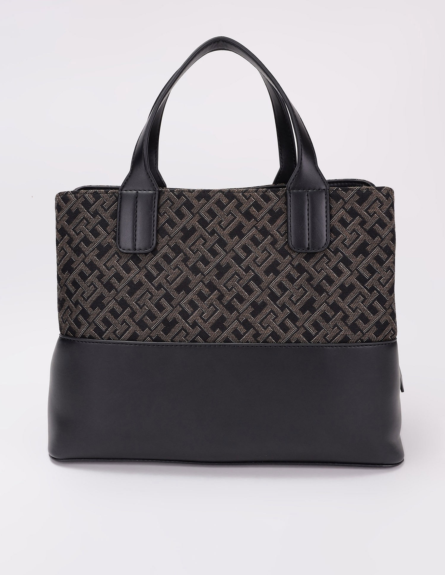 Tommy Hilfiger Logo Brown Pu Handbag
