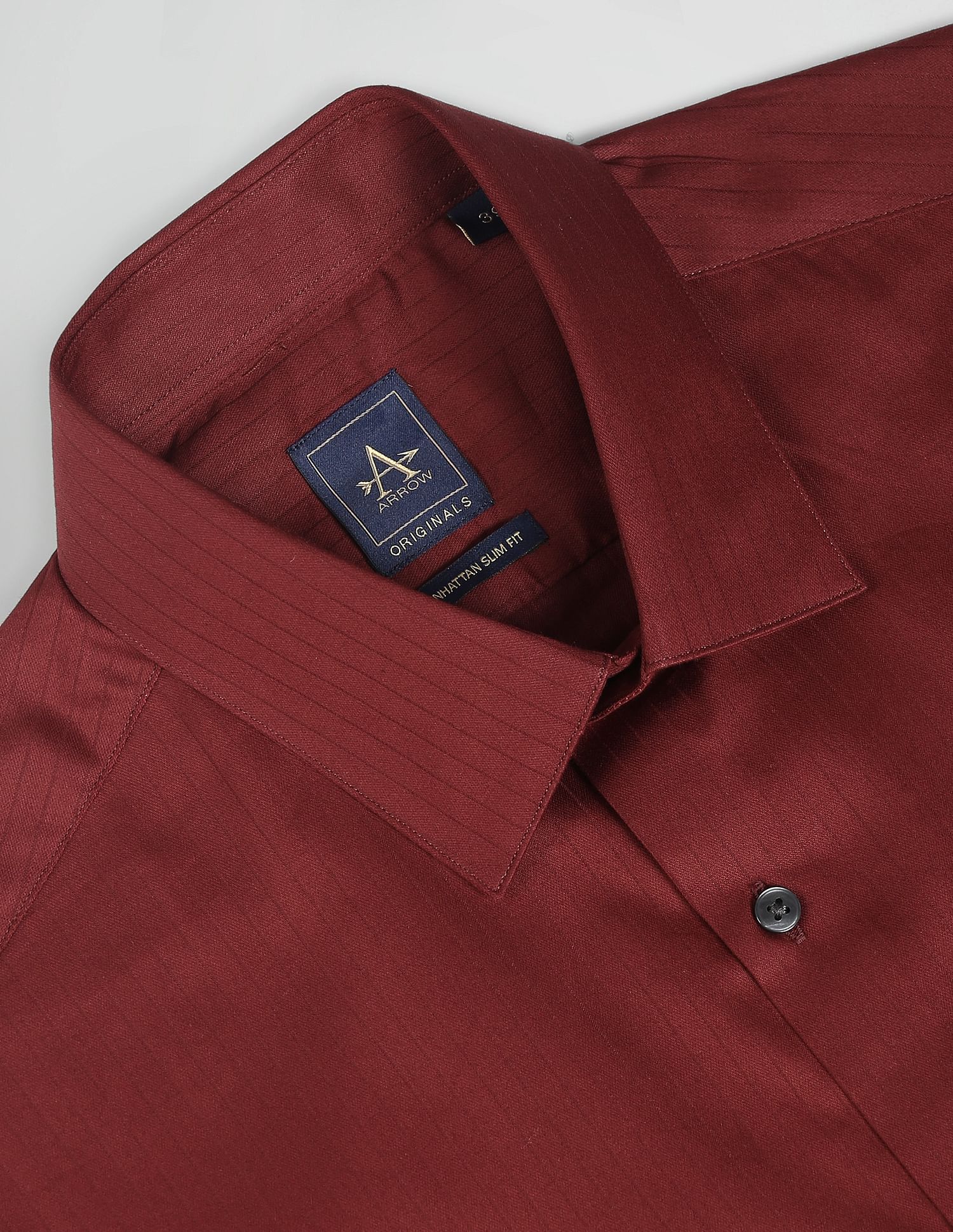 Arrow Manhattan Slim Fit Vertical Stripe Shirt