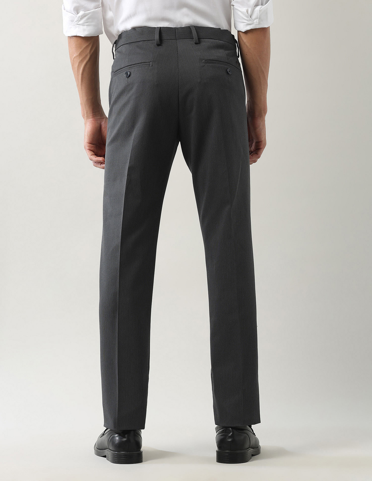 Arrow Solid Autoflex Dobby Trousers