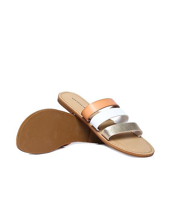 Aeropostale Triple Strap Slip On Sandals