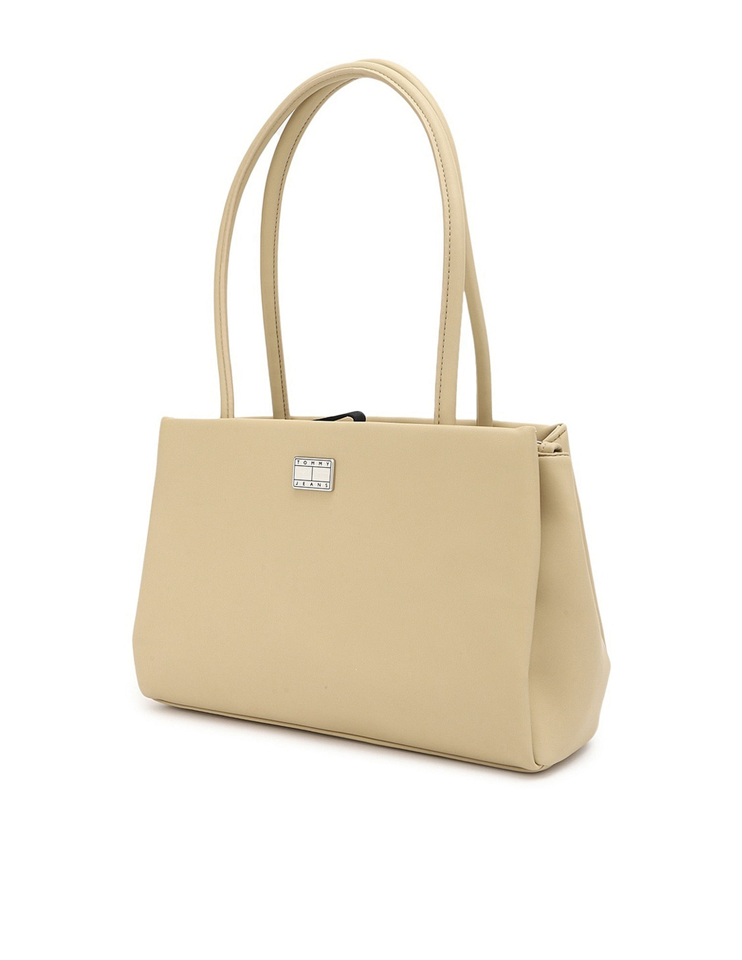 Tommy Hilfiger Solid Beige Pu Shoulder Bag