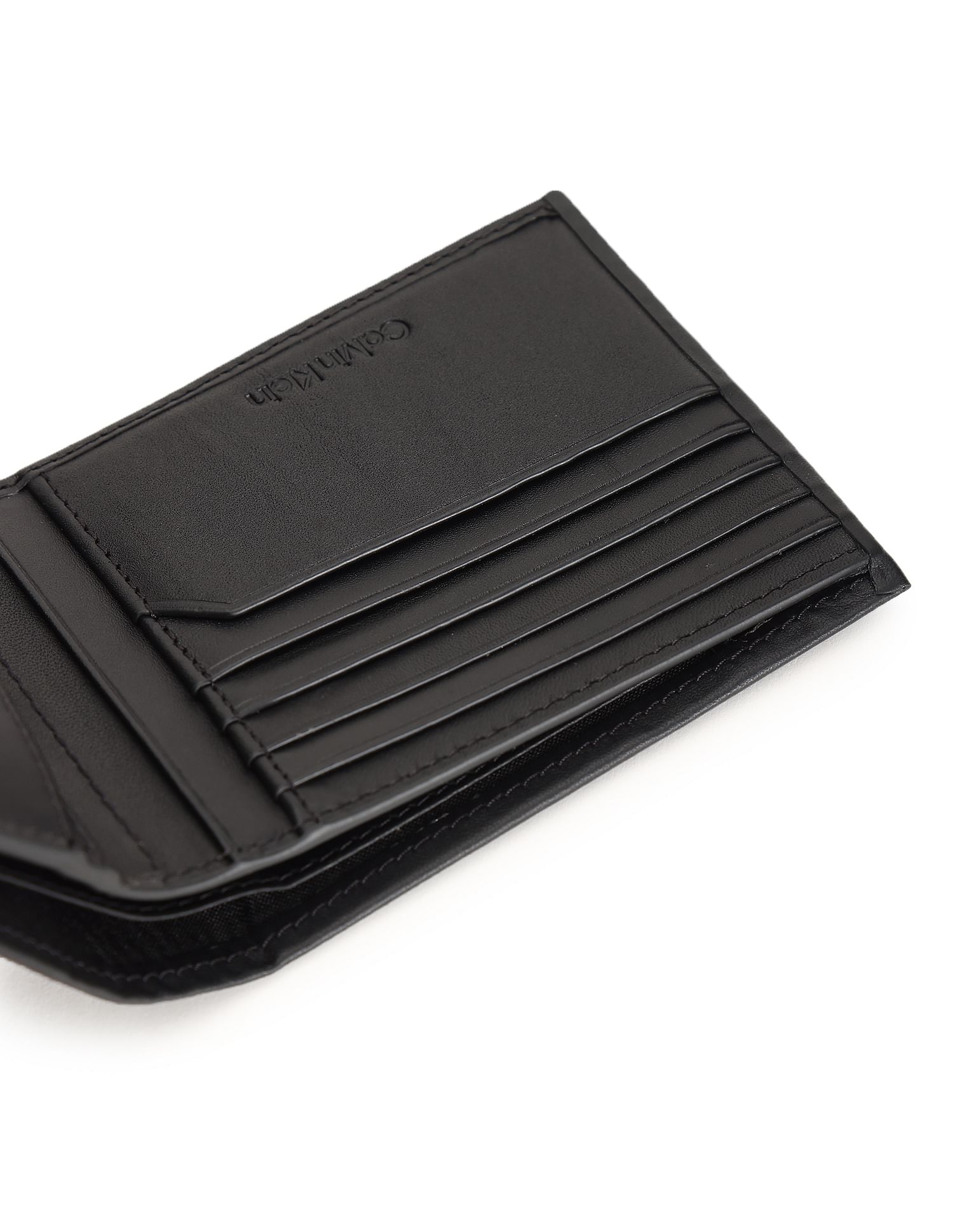 Calvin klein black leather wallet hotsell