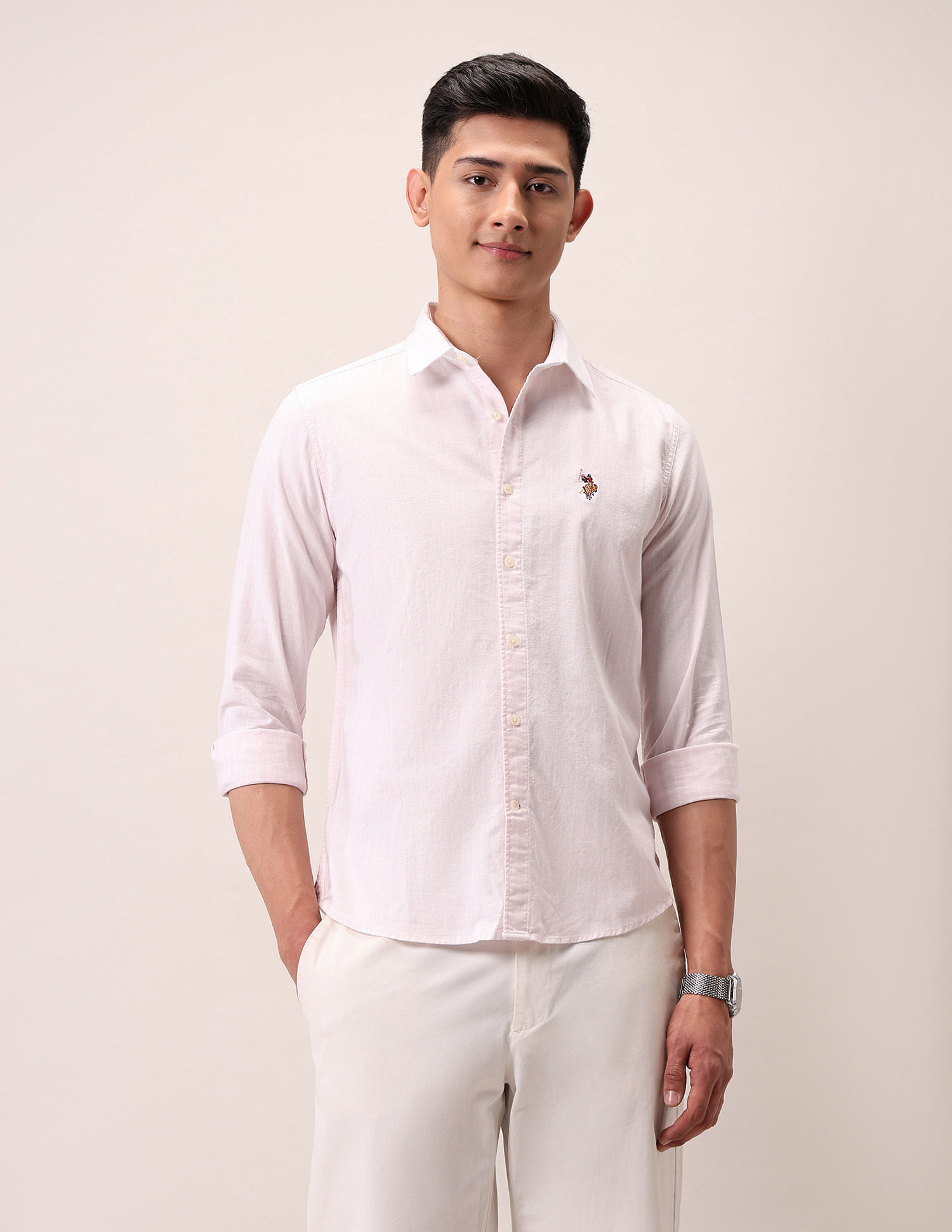 U.S. Polo Assn. Denim Co. Vertical Striped Pure Cotton Shirt
