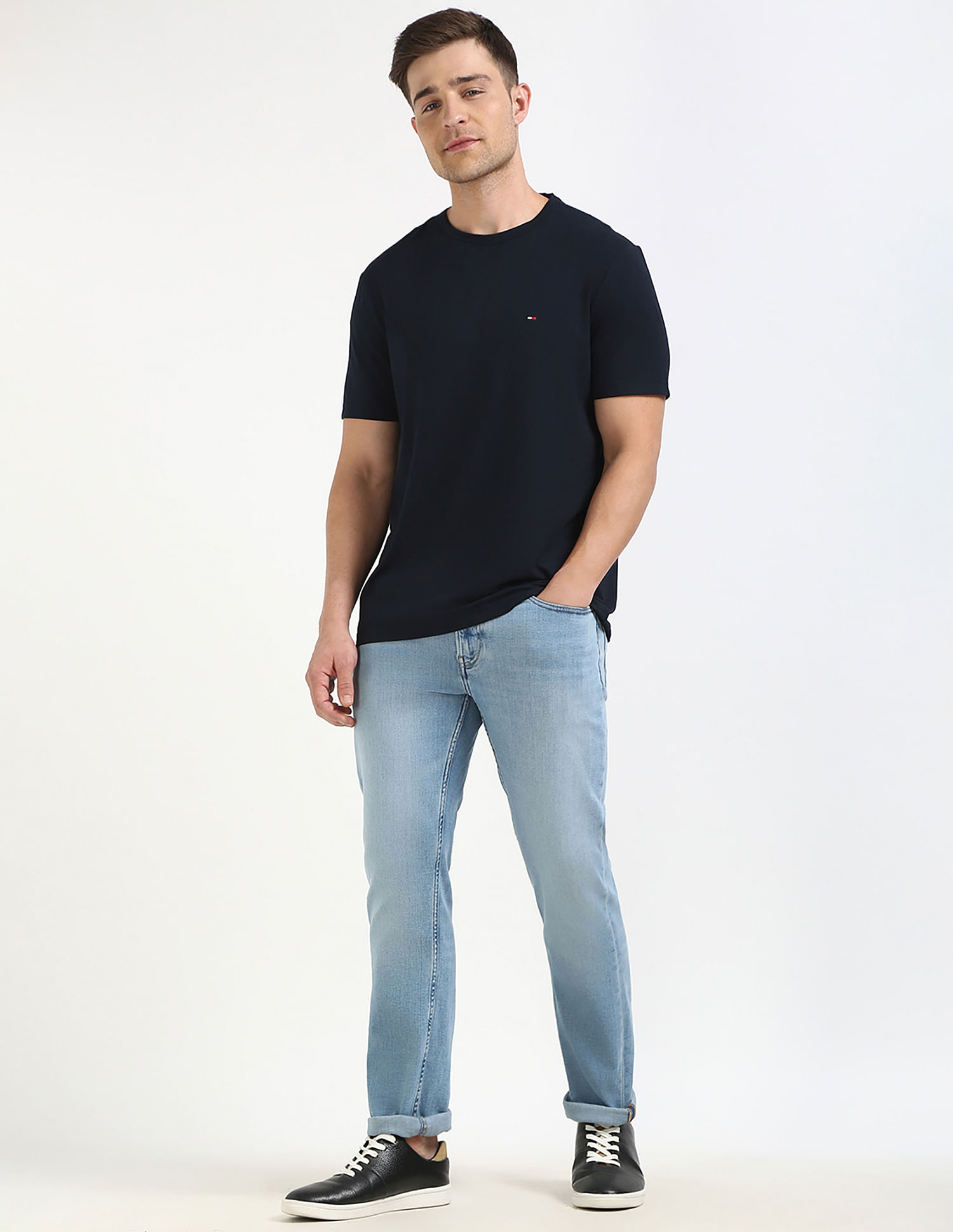 Tommy Hilfiger Solid Regular-Fit Cotton T-Shirt