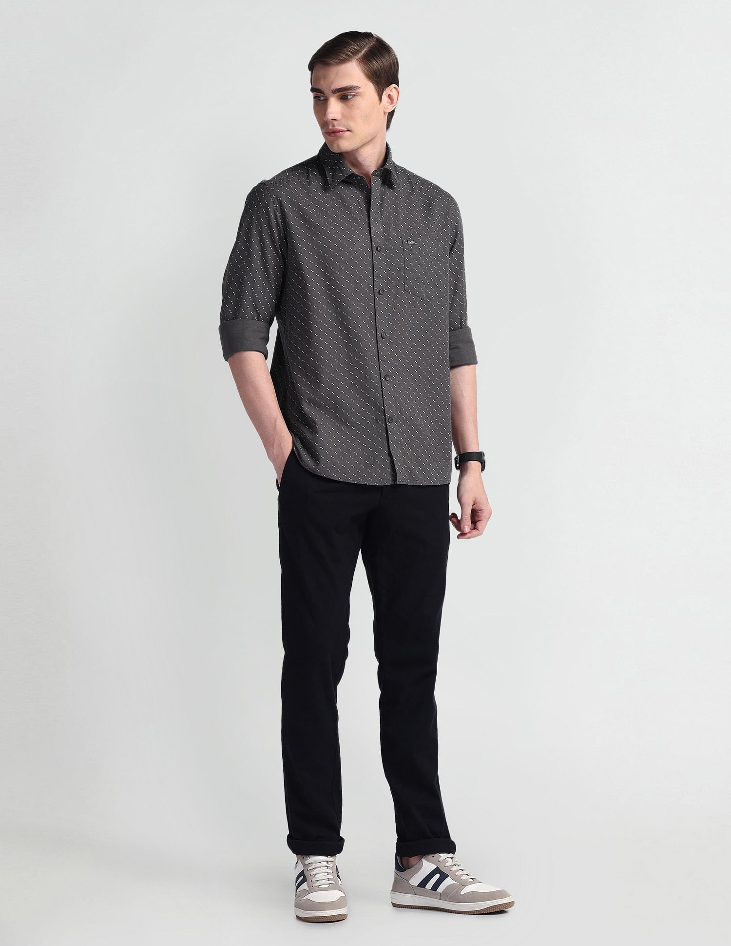 Arrow Sport All Over Print Manhattan Slim Fit Shirt