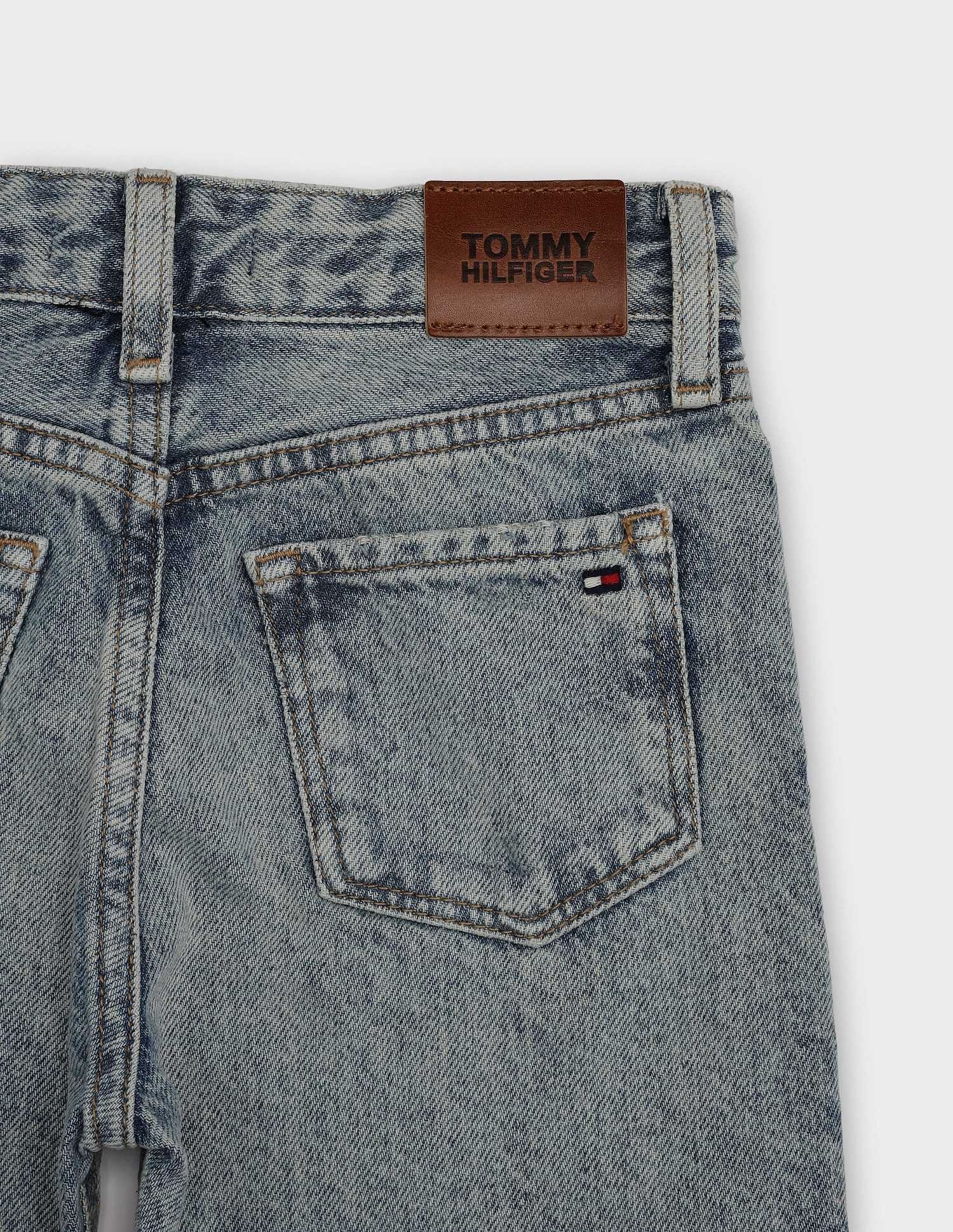 Tommy Hilfiger Kids Boys Mid-Wash Regular-Fit Mid-Rise Jeans