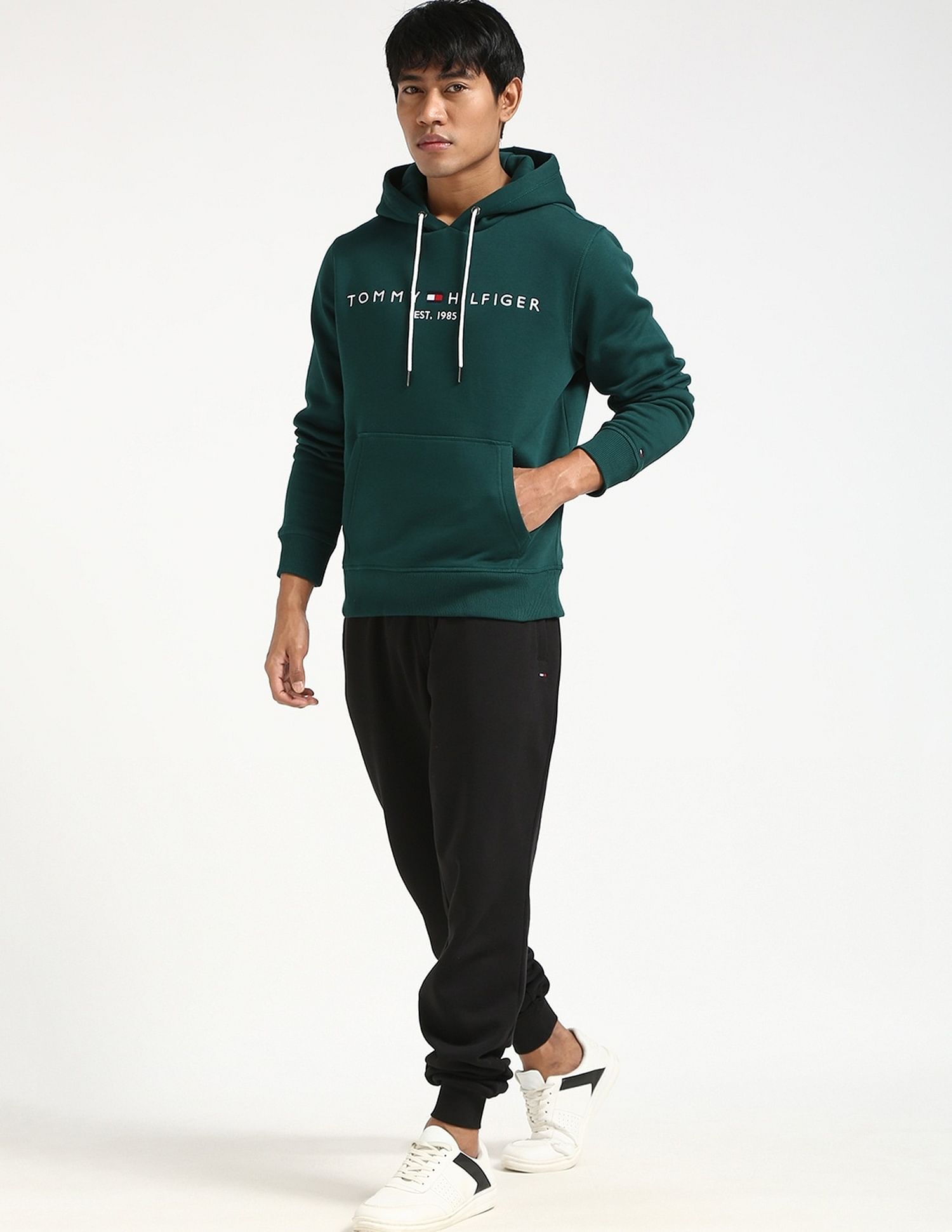 Tommy Hilfiger Embroidered Logo Regular-Fit Cotton Hooded Sweatshirt