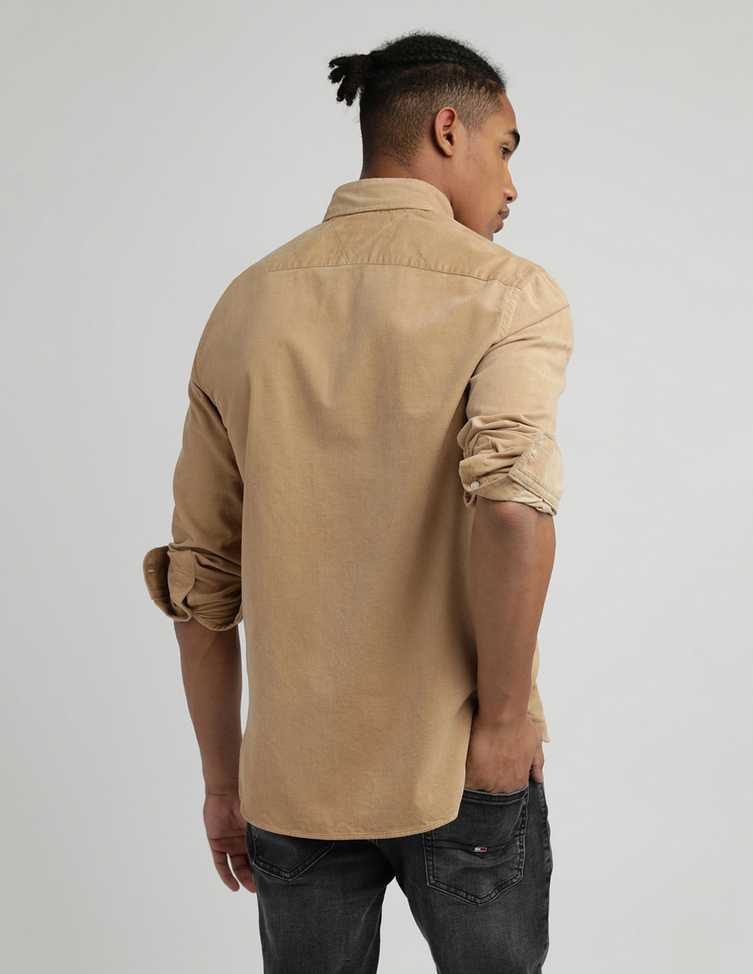 Tommy Hilfiger Solid Corduroy Regular Fit  Shirt