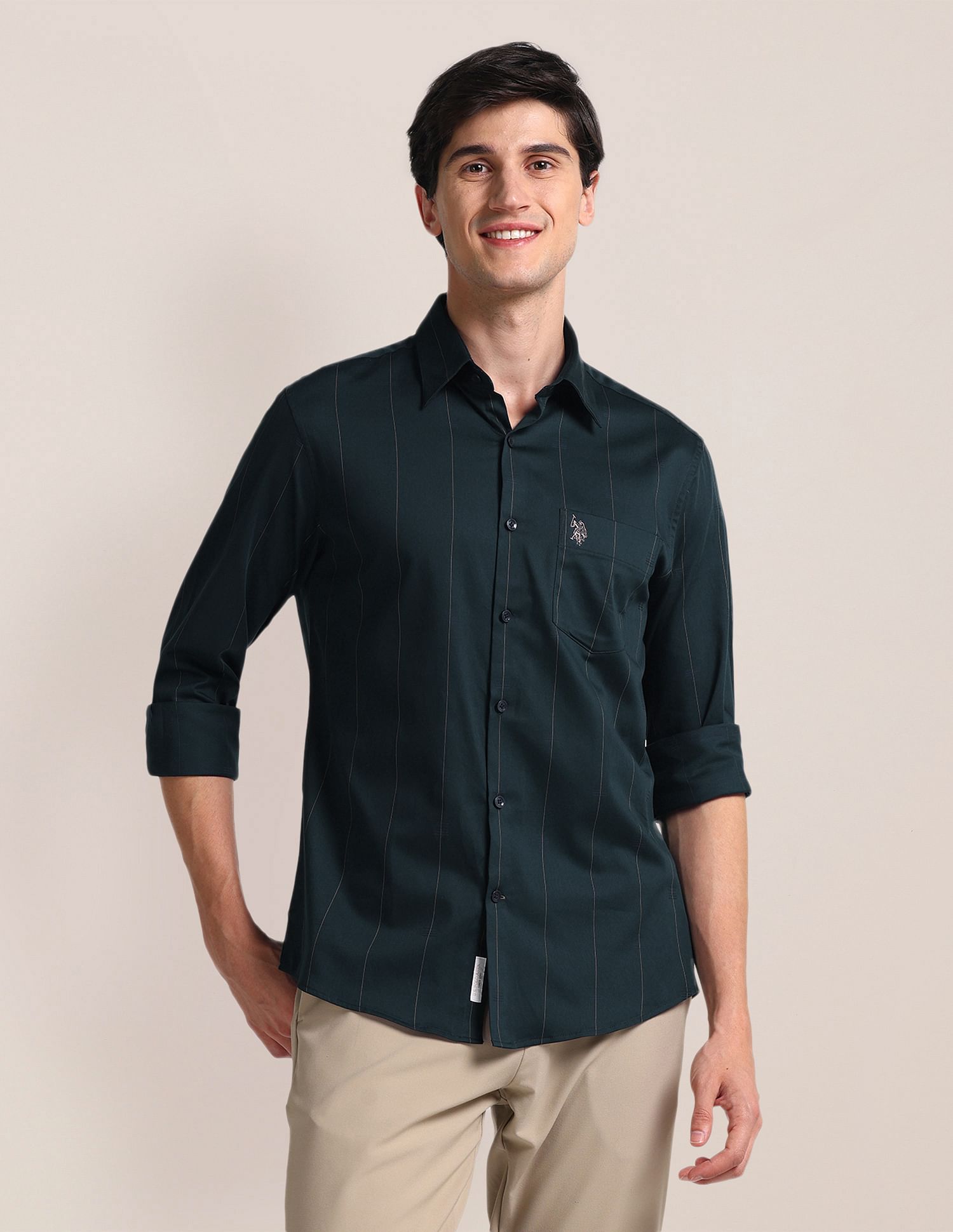 U.S. Polo Assn. Vertical Stripe Regular Fit Shirt