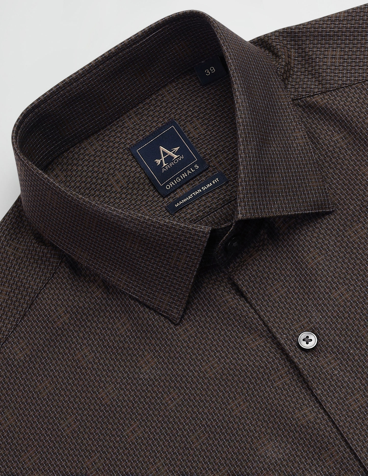 Arrow Geometric Pattern Manhattan Slim Fit Shirt